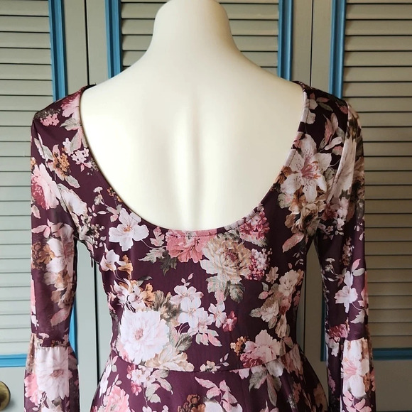 American Rag Floral Burgundy Dress - Picture 12 of 15